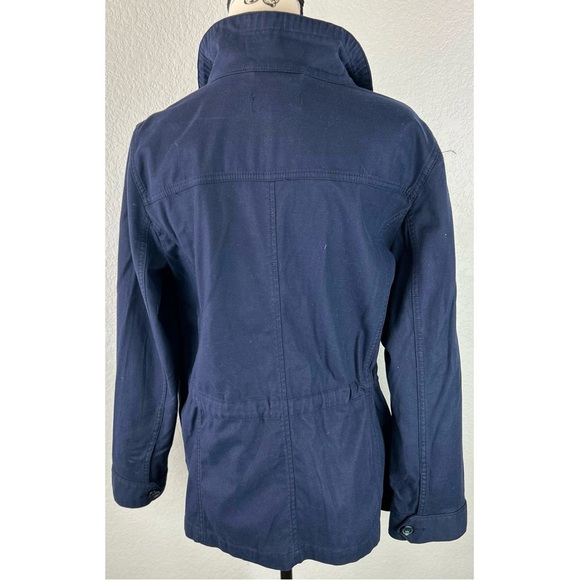 Talbots NWOT Women’s Navy Safari Field Jacket Cotton Blend, size Medium - Picture 6 of 16